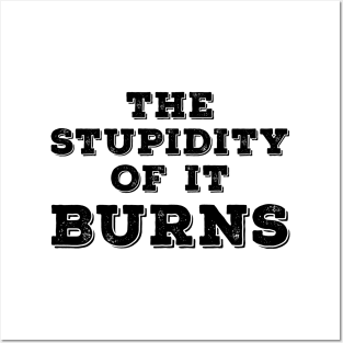 The Stupidity of It Burns Posters and Art